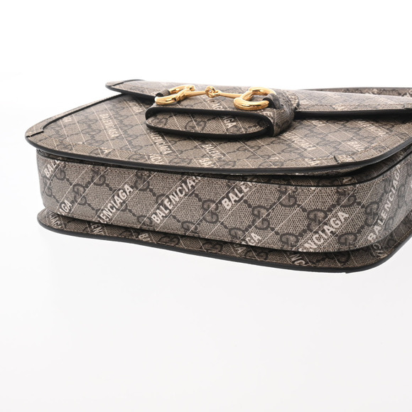 Gucci Horsebit BALENCIAGA Beige GG Supreme Leather Shoulder Bag - Picture 5 of 9